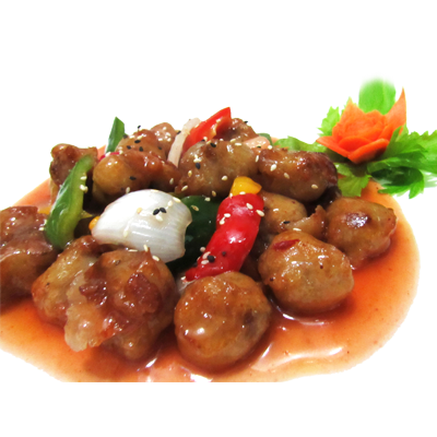 Cerdo con salsa agridulce