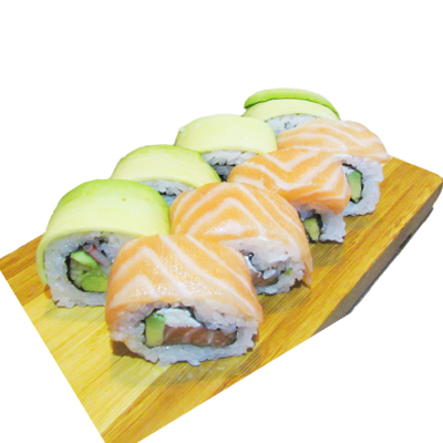 Tobiko roll salmón