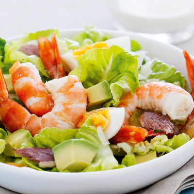 Ensalada de gambas