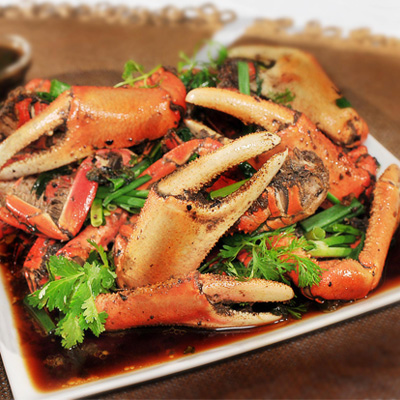 Cangrejo chinos al ajillo